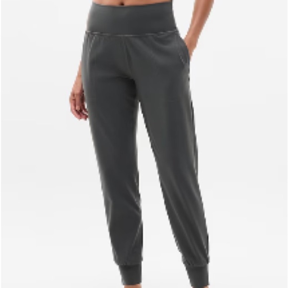 Athleta Salutation Jogger Powervita High Rise Shadow Gray Joggers Size SP
